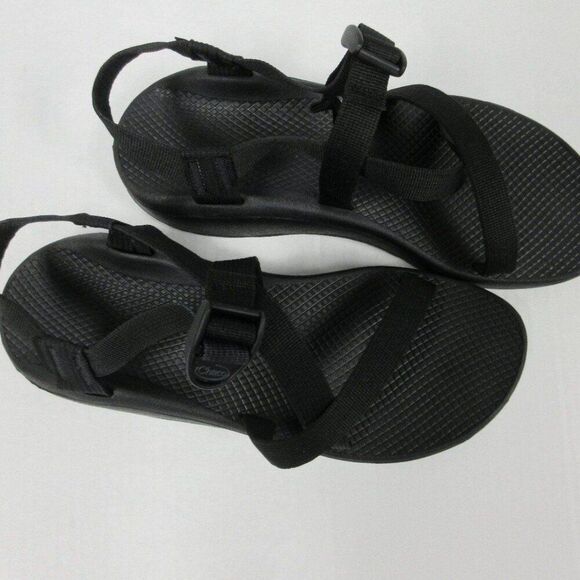 CHACO Z/Cloud Cushioned Sandal Womens Sz 12 Adjustable Durable All Black J107366 - Picture 6 of 12